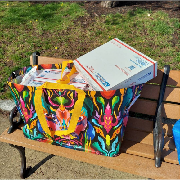 IKEA-ÖMSESIDIG Limited Edition Vibrant Multi Color XL Everything Shopping Bag - Picture 4 of 11